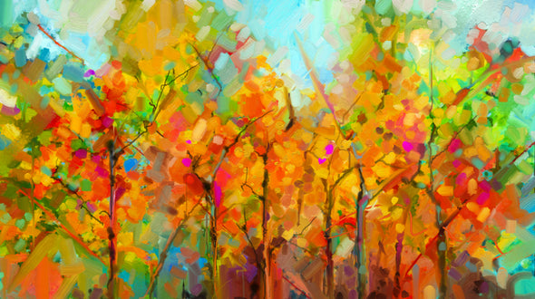 Colourful Forest Painting Print 100% Australian Made