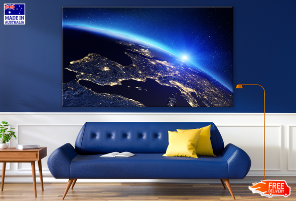 Earth in Space Stunning View Print 100% Australian Made