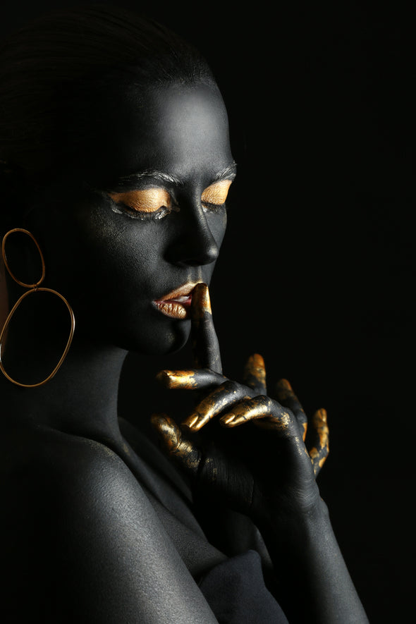 Girl Portrait Black Makeup Print 100% Australian Made