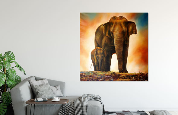 Elephants Stunning Print 100% Australian Made