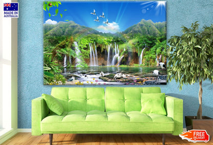 Waterfall Landscape Photograph Print 100% Australian Made