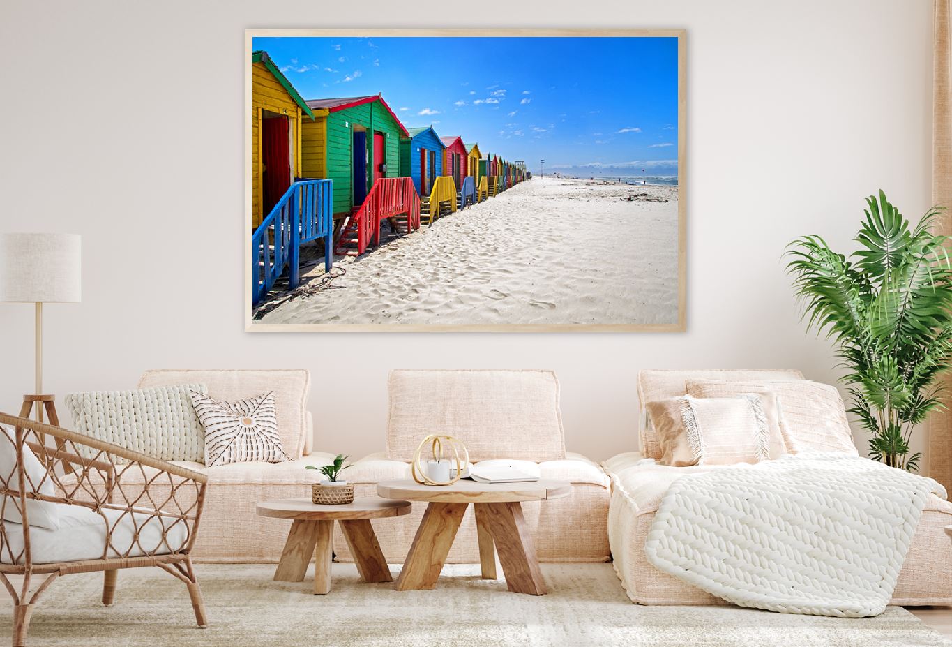 Beach Huts at Muizenberg Beach Photograph Home Decor Premium Quality Poster Print Choose Your Sizes