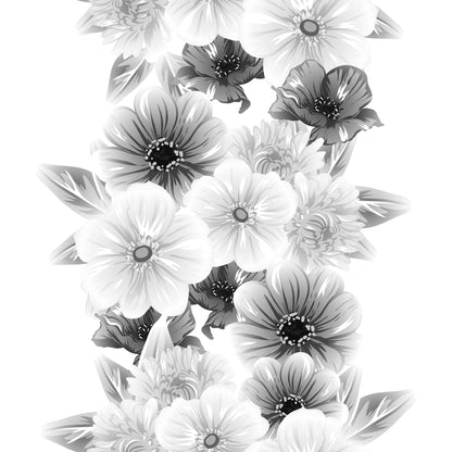 B&W Floral Design Print 100% Australian Made