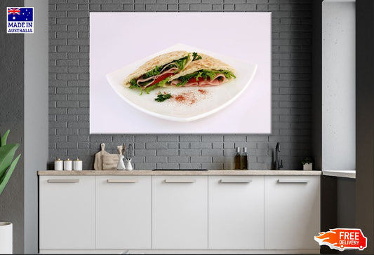 Pita Bread with Salad Photograph Print 100% Australian Made