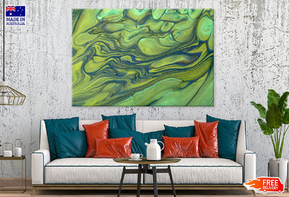 Green & Blue Fluid Abstract Design Print 100% Australian Made