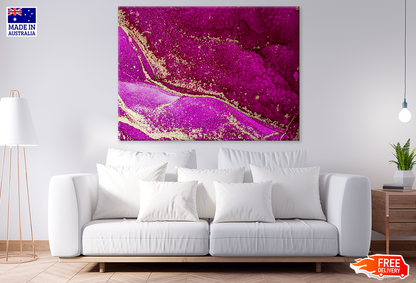 Pink & Gold abstract Design Print 100% Australian Made