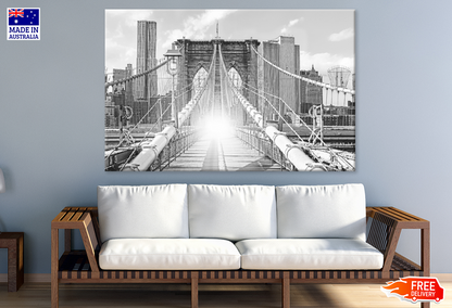 Bridge & City B&W Photograph Print 100% Australian Made