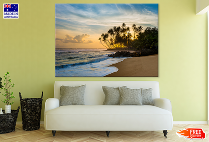 Palm Trees & Sea Sunset View Photograph Print 100% Australian Made