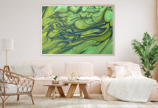 Green & Blue Fluid Abstract Design Home Decor Premium Quality Poster Print Choose Your Sizes