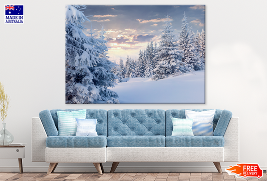 Snow Coverd Trees & Forest Photograph Print 100% Australian Made