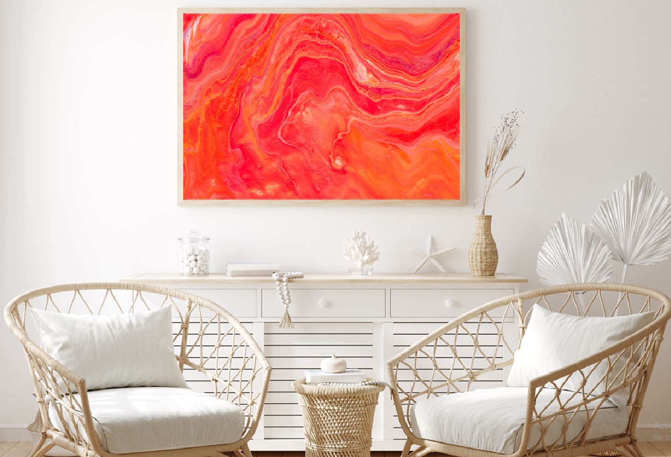 Red Orange Fluid Abstract Design Home Decor Premium Quality Poster Print Choose Your Sizes