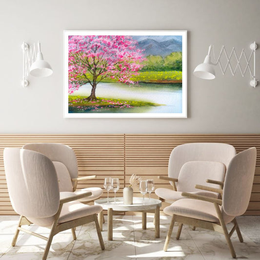 Blossom Tree Watercolor Painting Home Decor Premium Quality Poster Print Choose Your Sizes