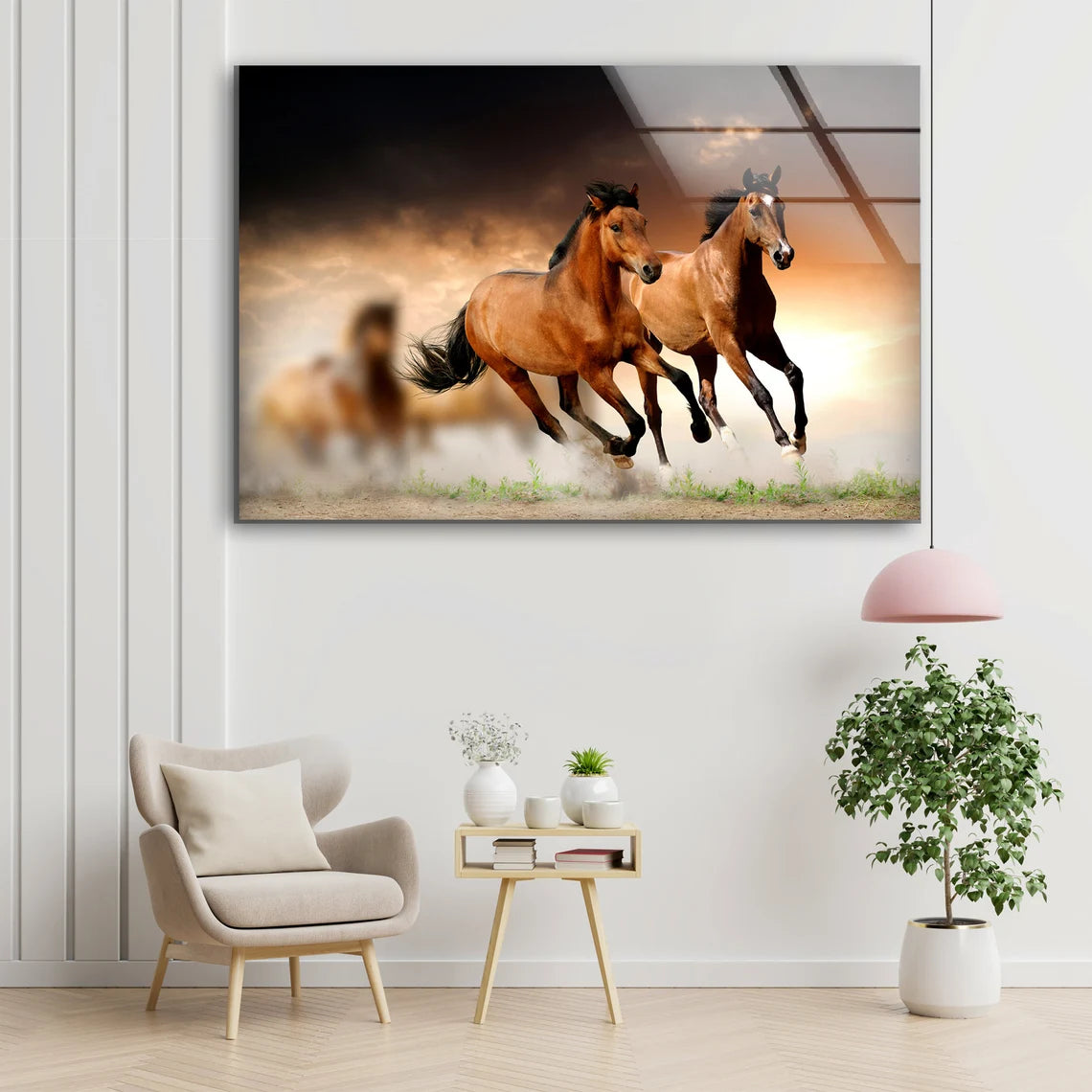 Running Horses Photograph Acrylic Glass Print Tempered Glass Wall Art 100% Made in Australia Ready to Hang