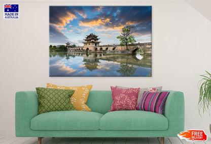 Double Dragon Bridge Sunset View Photograph Print 100% Australian Made