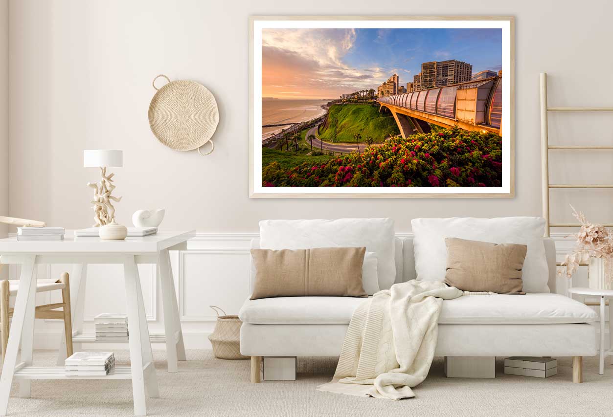 Villena Bridge Sunset Photograph Miraflores Home Decor Premium Quality Poster Print Choose Your Sizes