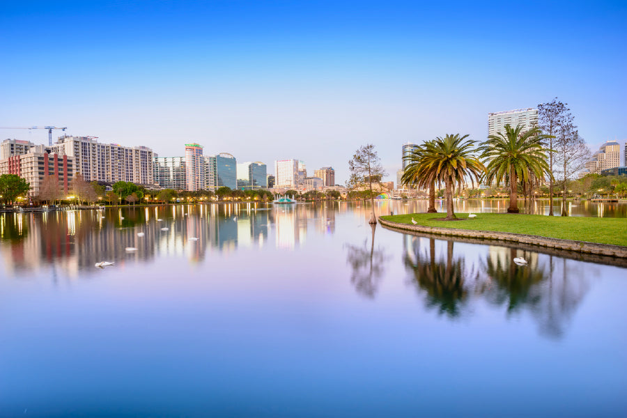 Orlando City & Lake Eola Park Photograph Print 100% Australian Made