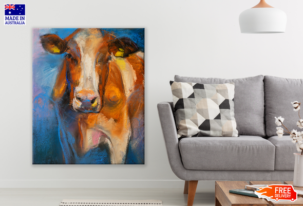 Cow Portrait Painting Print 100% Australian Made