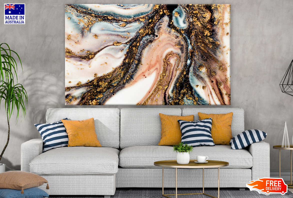 Colourful Abstract Granite Design Print 100% Australian Made