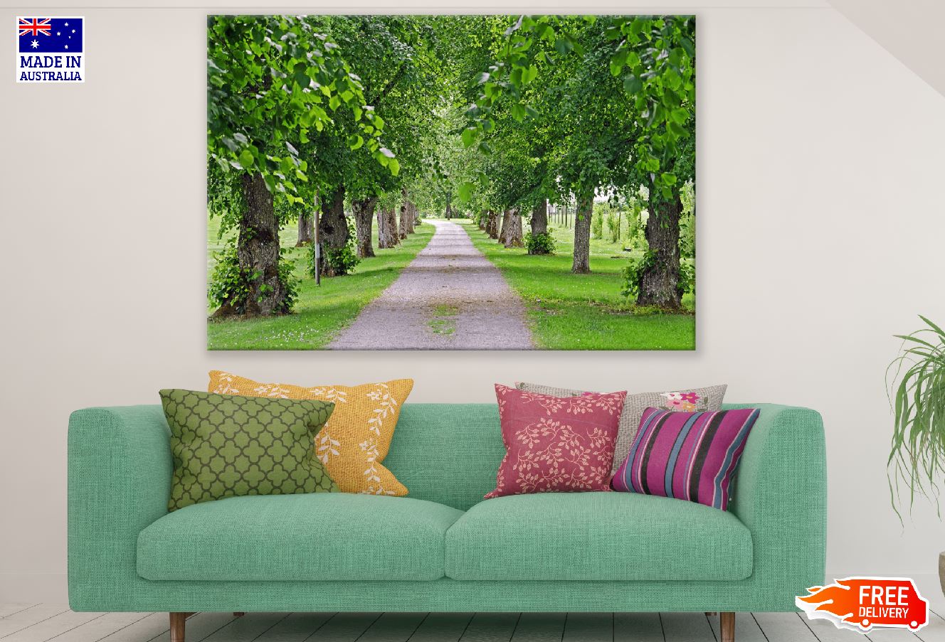 Road Covered with Trees Photograph Print 100% Australian Made