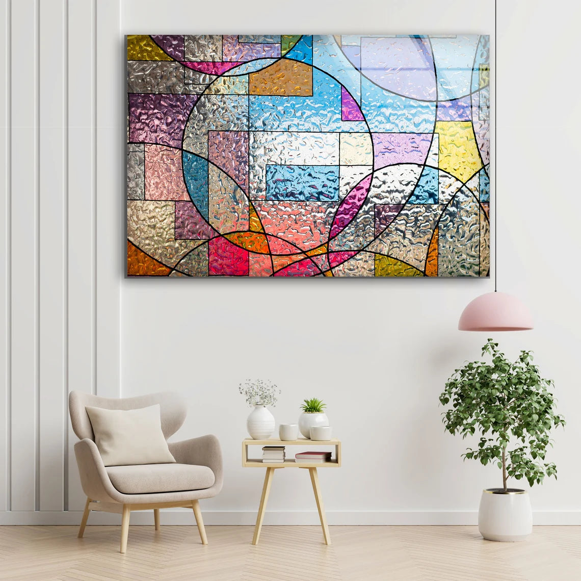 Colorful Glass Design Acrylic Glass Print Tempered Glass Wall Art 100% Made in Australia Ready to Hang