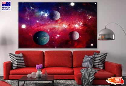 Deep Space Planets, Nebulas and Stars in Universe Photograph Print 100% Australian Made