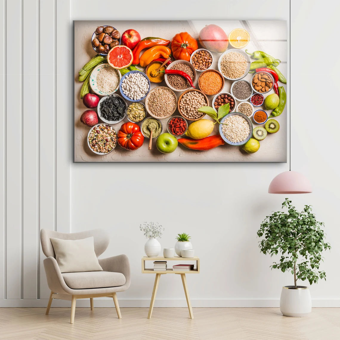 Spices, Vegetables & Fruits Photograph Acrylic Glass Print Tempered Glass Wall Art 100% Made in Australia Ready to Hang