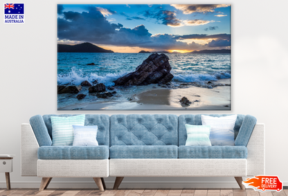 Stunning Beach View Sunset Photograph Print 100% Australian Made