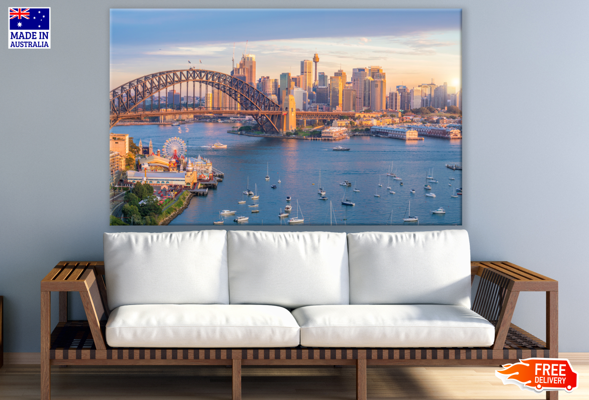 Sydney Harbour Bridge & City Skyline View Australia Photograph Print 100% Australian Made