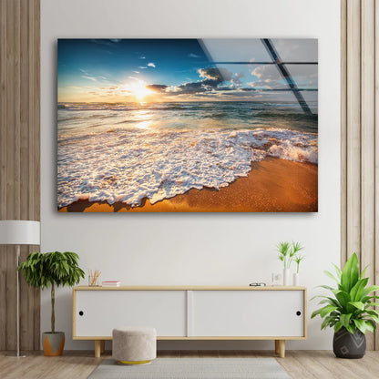 Sunny Day Sea Scenery Photograph Acrylic Glass Print Tempered Glass Wall Art 100% Made in Australia Ready to Hang