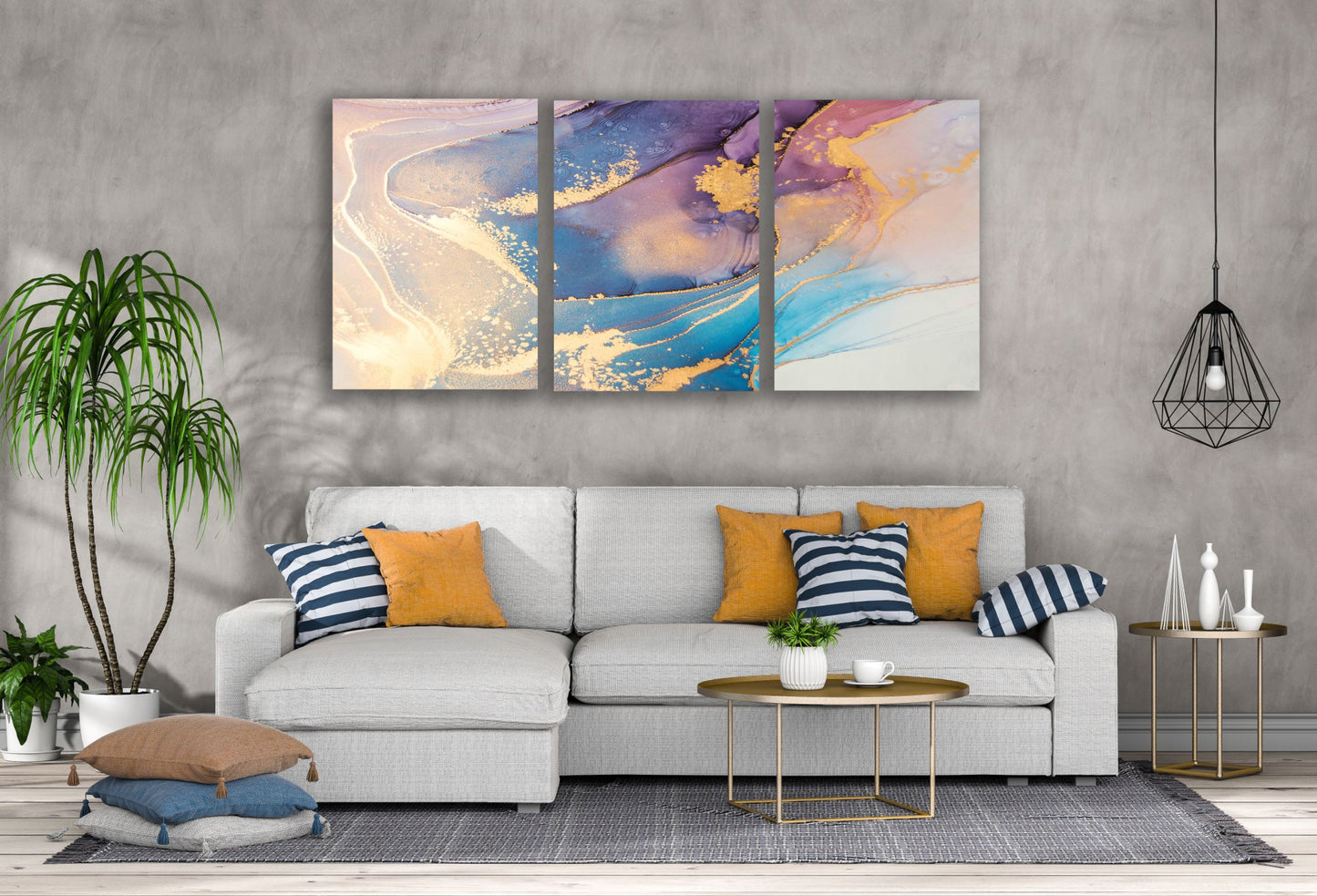 3 Set of Colorful Abstract Design High Quality Print 100% Australian Made Wall Canvas Ready to Hang