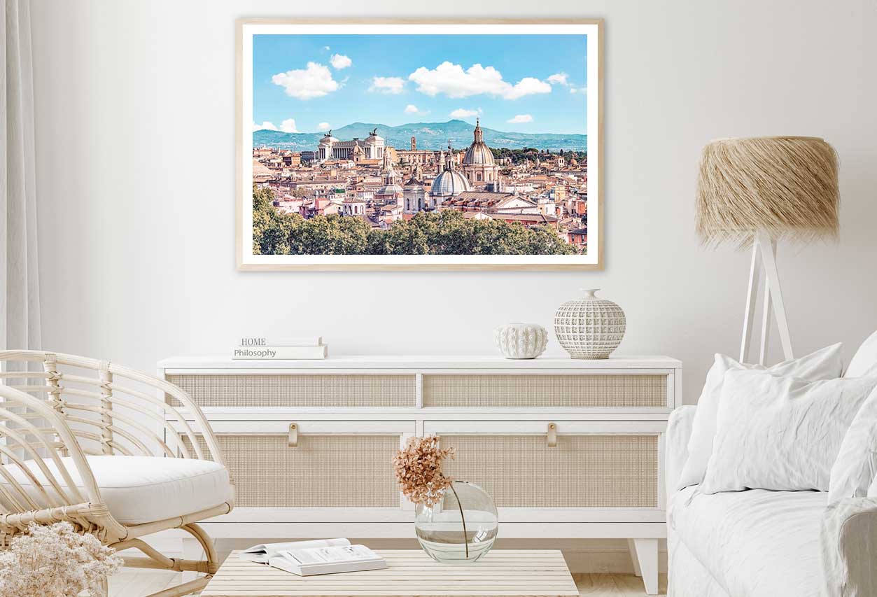 City of Rome in Afternoon Scenery Photograph Home Decor Premium Quality Poster Print Choose Your Sizes