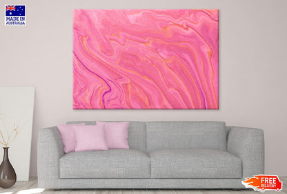 Dark Pink & Purple Fluid Abstract Design Print 100% Australian Made