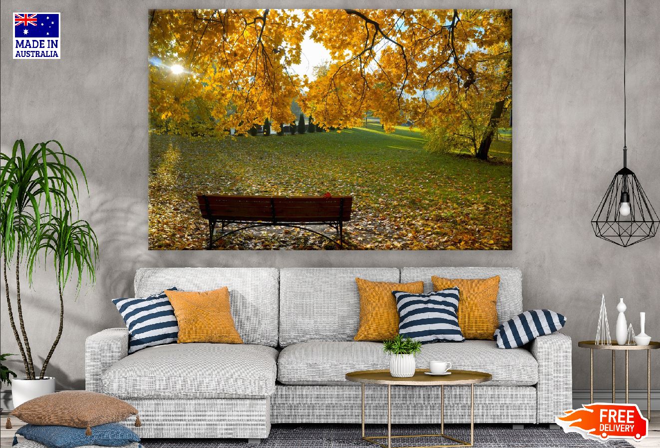 Autumn Tree Garden Near Lake Photograph Print 100% Australian Made