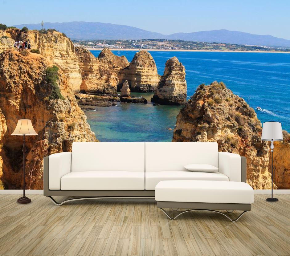 Wallpaper Murals Peel and Stick Removable Stunning Beach With Rocks High Quality