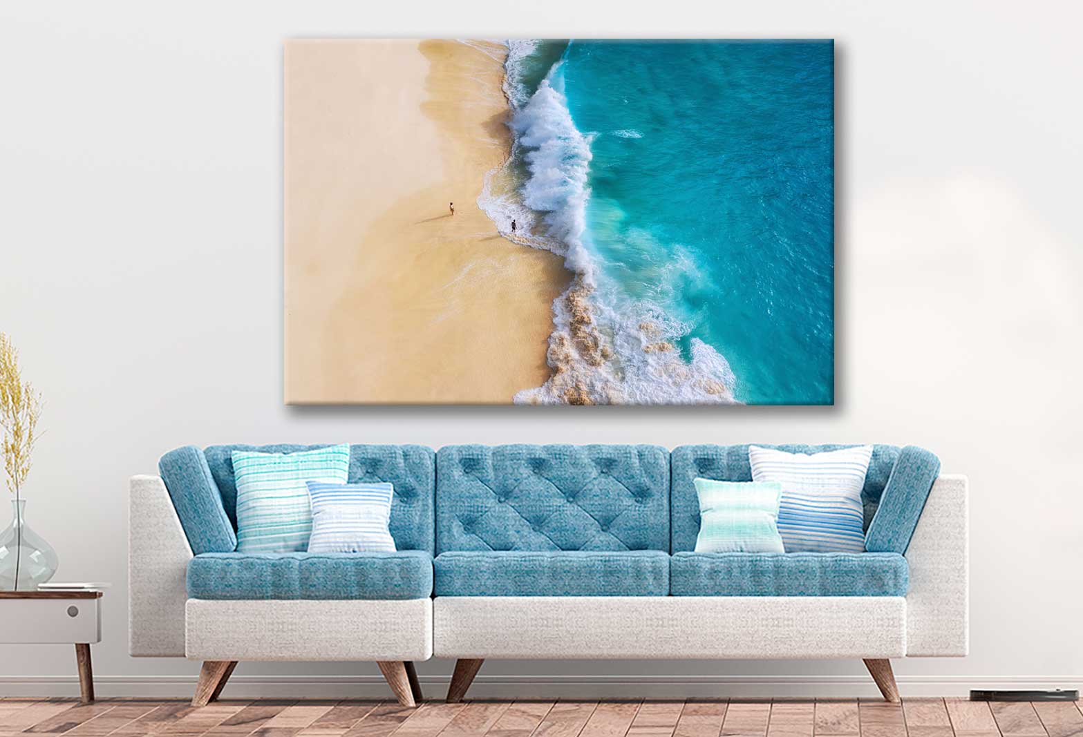 Bella Home People Seashore & Waves Print Canvas Ready to hang