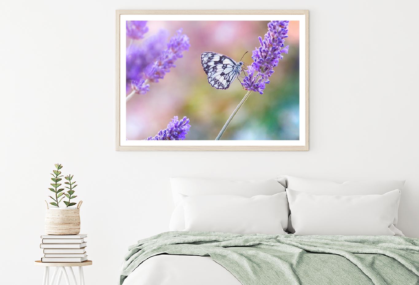 Butterfly Sitting Purple Lavender Photograph Home Decor Premium Quality Poster Print Choose Your Sizes