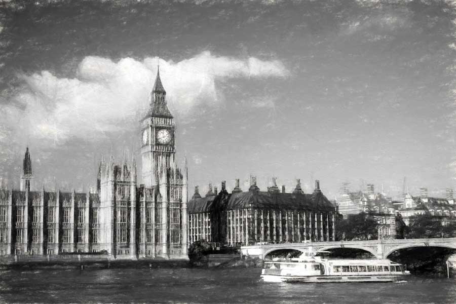 Bella Home Big Ben in London United Kingdom Print Canvas Ready to hang