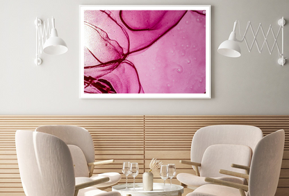 Pink & White Abstract Design Home Decor Premium Quality Poster Print Choose Your Sizes