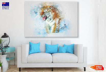 Roaring Tiger Closeup Abstract Design Print 100% Australian Made