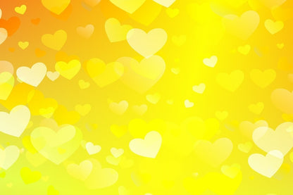 Yellow Heart Abstract Design Print 100% Australian Made