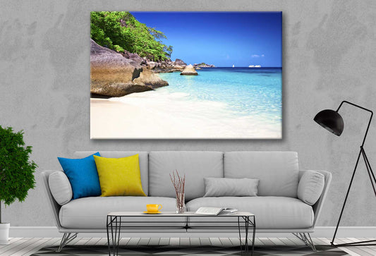 Bella Home Similan Island With Ships Print Canvas Ready to hang