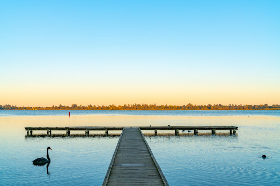 Calm Lake Wendouree View Photograph Ballarat Home Decor Premium Quality Poster Print Choose Your Sizes