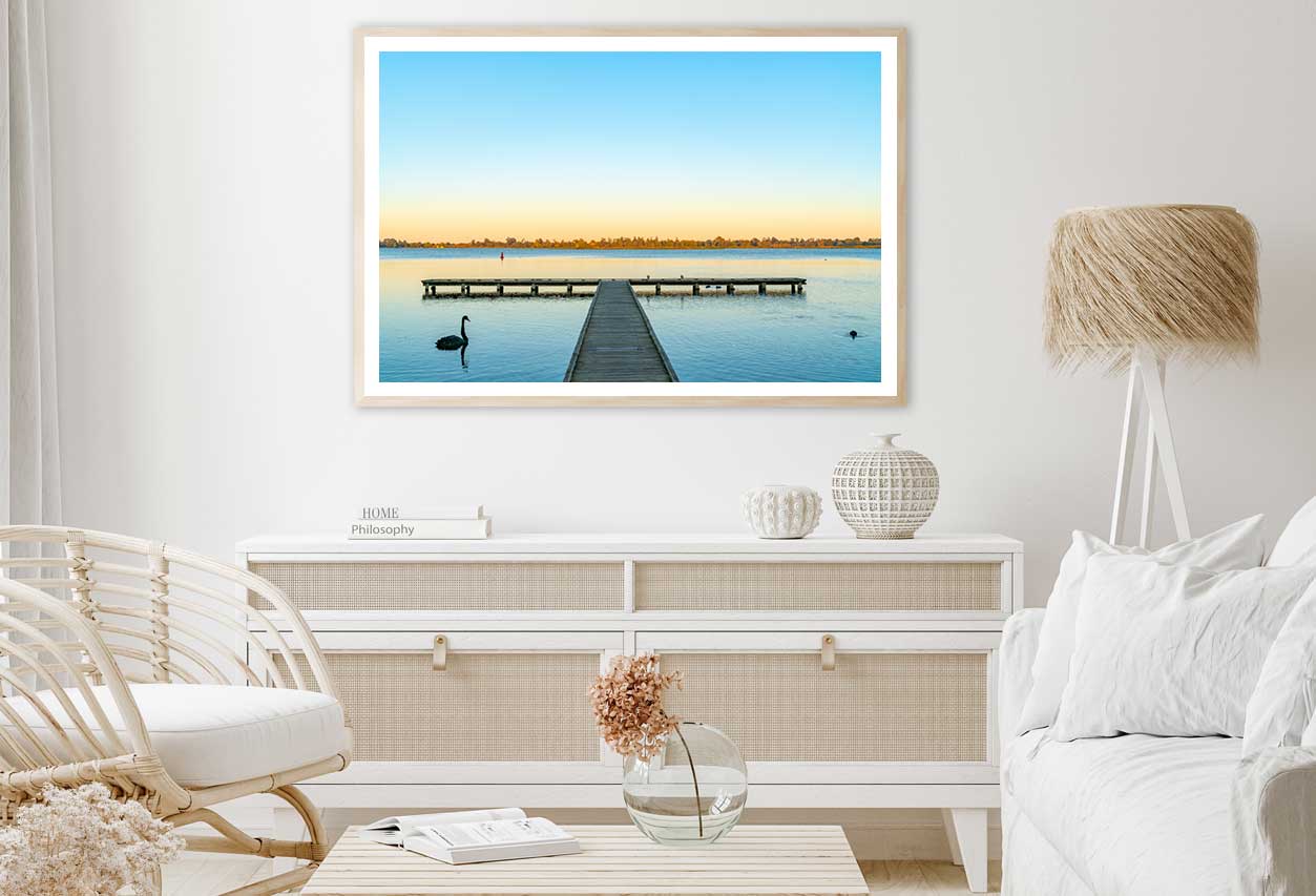 Calm Lake Wendouree View Photograph Ballarat Home Decor Premium Quality Poster Print Choose Your Sizes