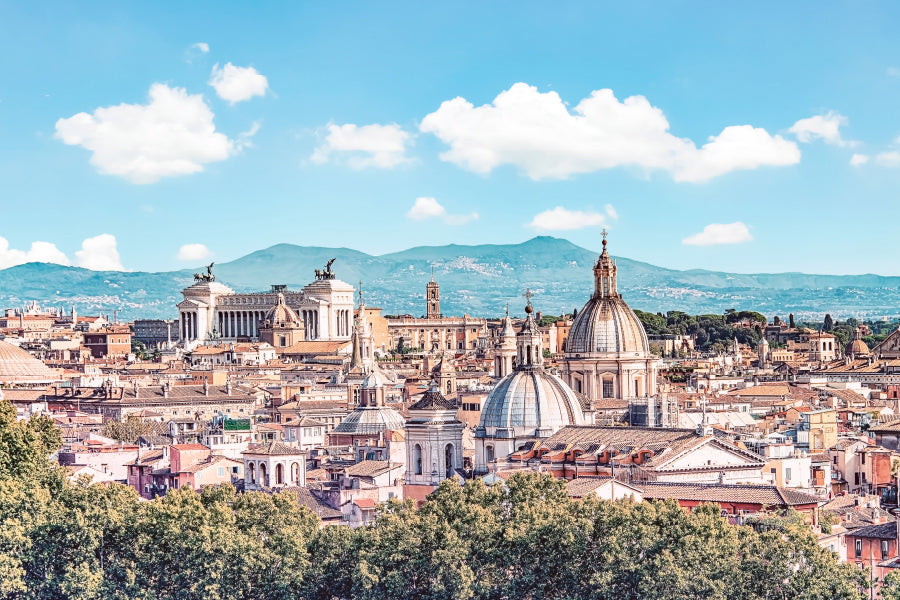 City of Rome in Afternoon Scenery Photograph Home Decor Premium Quality Poster Print Choose Your Sizes