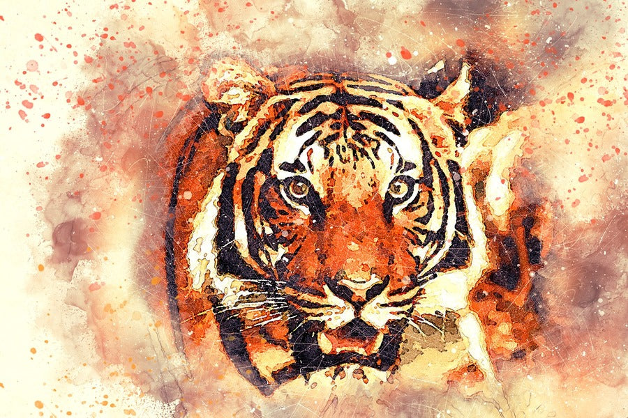 Tiger Closeup Abstract Design Print 100% Australian Made