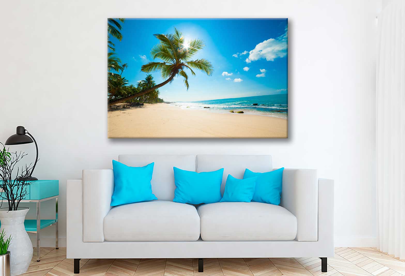 Bella Home Untouched tropical beach in Sri Lanka Print Canvas Ready to hang