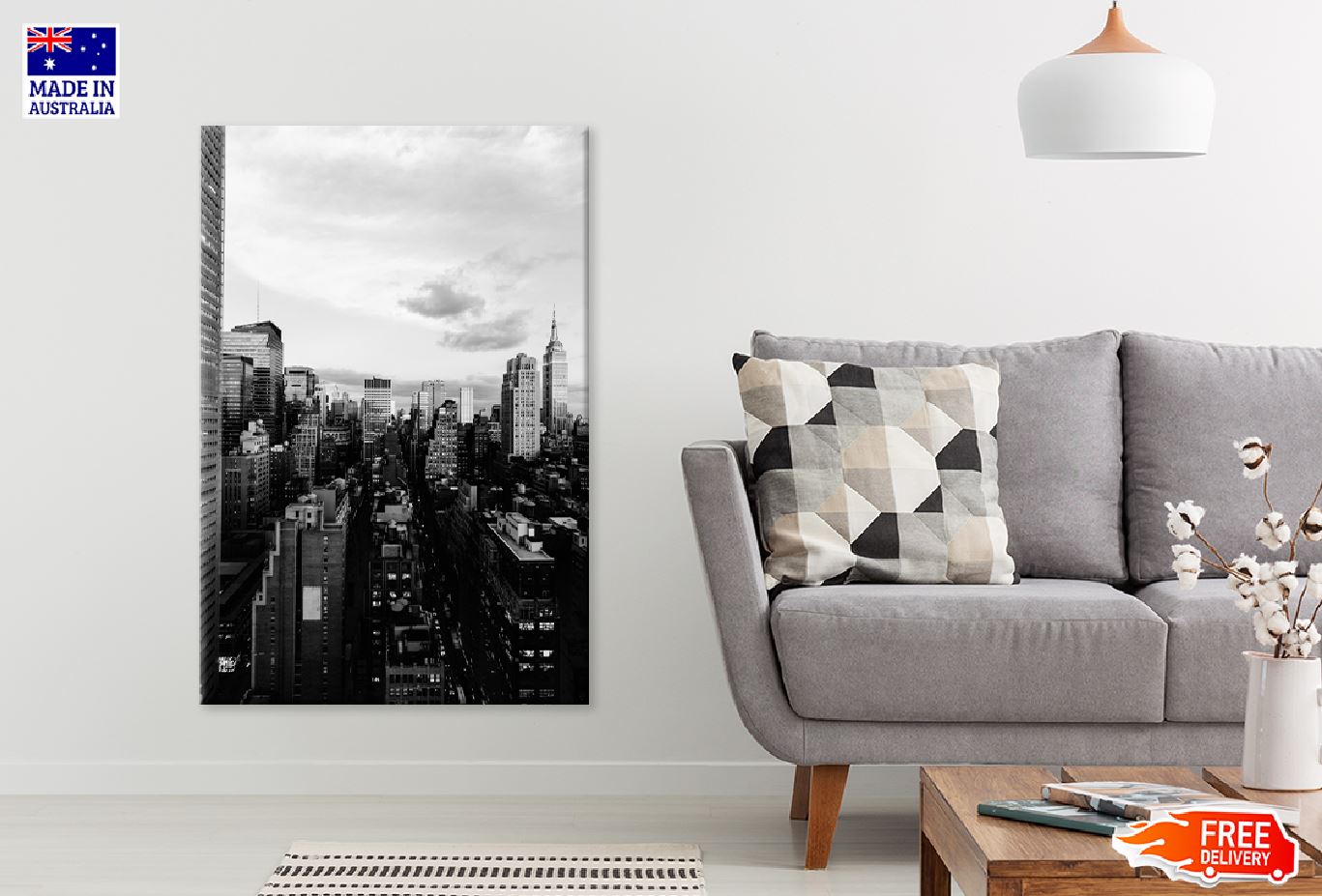 New York City Building B&W Photograph Print 100% Australian Made