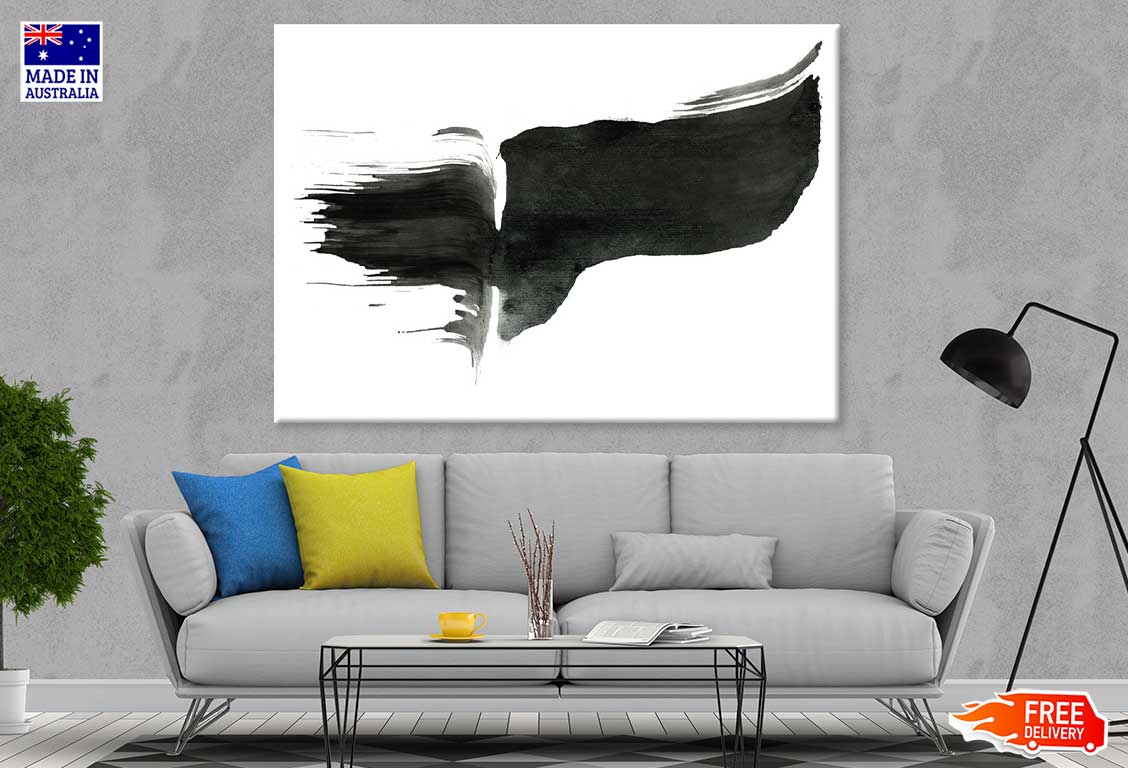 Black Color Splash B&W Abstract Design Print 100% Australian Made