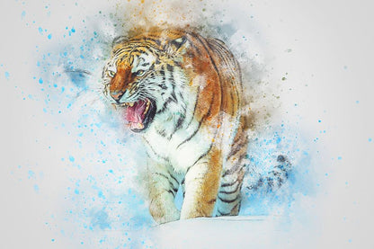 Roaring Tiger Closeup Abstract Design Print 100% Australian Made