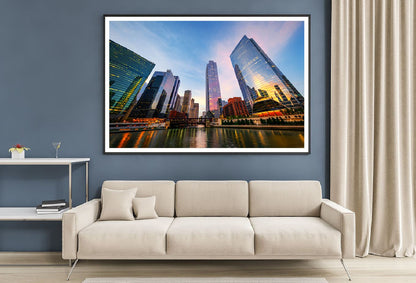 Chicago Building View From Below Photograph Home Decor Premium Quality Poster Print Choose Your Sizes